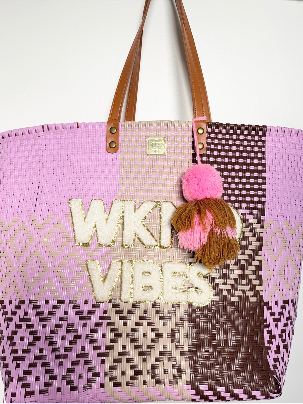 Weekend Tote Weaved Colorblock - NEW - Picture 4 of 4